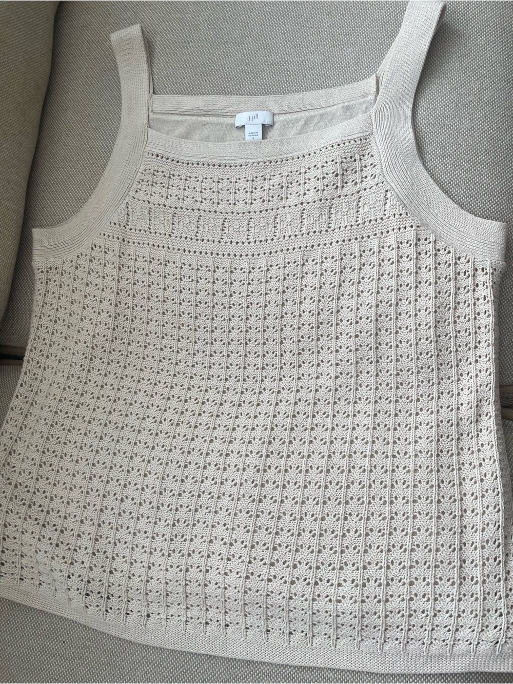 J. Jill Crochet-Knit Tank